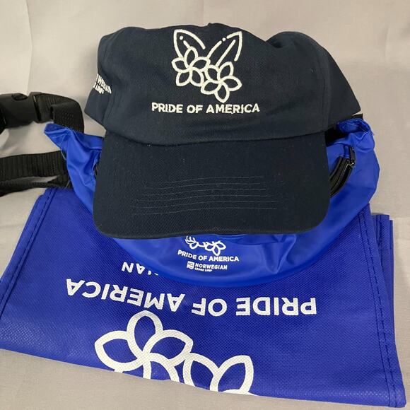 Norwegian Cruise Line Pride of America Lot Hat Tote Bag Waist Pack Souvenir - Picture 13 of 13